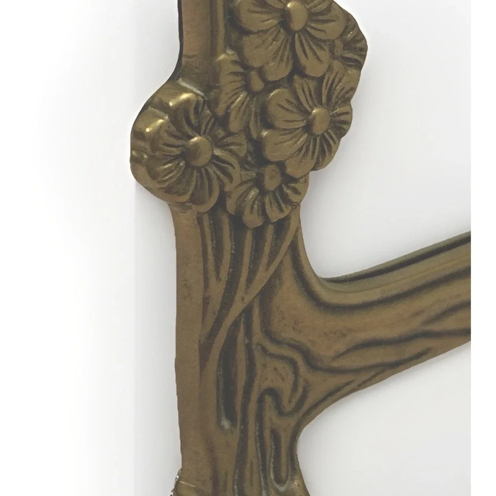 VTG Mirror Brass Framed Art Deco French Country Hollywood Regency Gold Estate